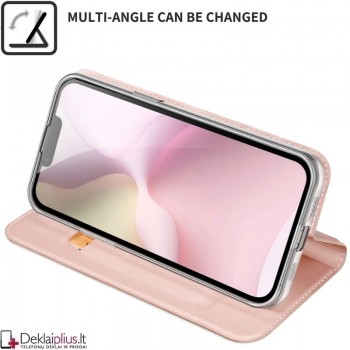 Dux Ducis Skin Pro dirbtinės odos dėklas - rausvas (Apple Iphone 16e/Iphone 17e) Dux Ducis Skin Pro dirbtinės odos dėklas - rausvas (Apple Iphone 16e/Iphone 17e)